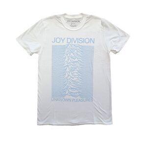 Joy Division Unisex Adult Unknown Pleasures T-Shirt / White/Blue